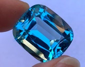 46.5 Ct's Stunning Blue Swiss Topaz Gemstone, Swiss Topaz Gemstone, Swiss Blue Topaz, Blue Swiss Topaz, Cushion Cut Topaz, Swiss Topaz