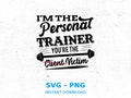 Personal Trainer Victim SVG PNG: Gym Fitness Design (Digital Download) product logo
