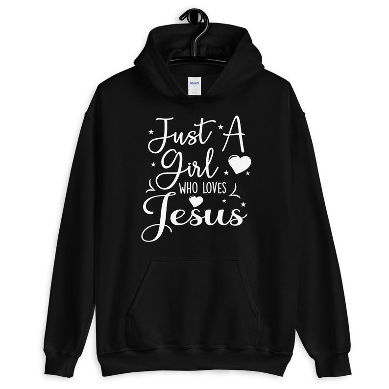 Just A Girl Who Loves Jesus Hoodie Christian T-shirt - Etsy UK