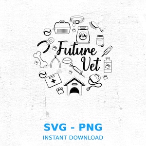 Future Veterinarian Svg, Animal Heartbeat Svg, Png, Vet Veterinarian, Future Dogtor Svg, Career Day T-shirt Paw Medical Svg Files for Cricut
