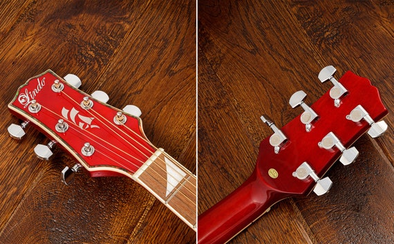 Lindo ORG Regular Red Guitare électro-acoustique pour gaucher avec