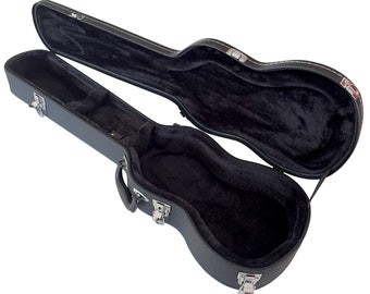 Lindo Voyager Acoustic Travel Guitar Hard Case | Plush Lined | Lockable - Black (Guitar Not Included)