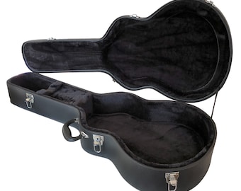 Lindo Hard Case Acoustic / Classical / Electro Guitar | Lockable | Plush-Lined | Inside Storage Pocket - Black Tolex (Guitars up to 41")