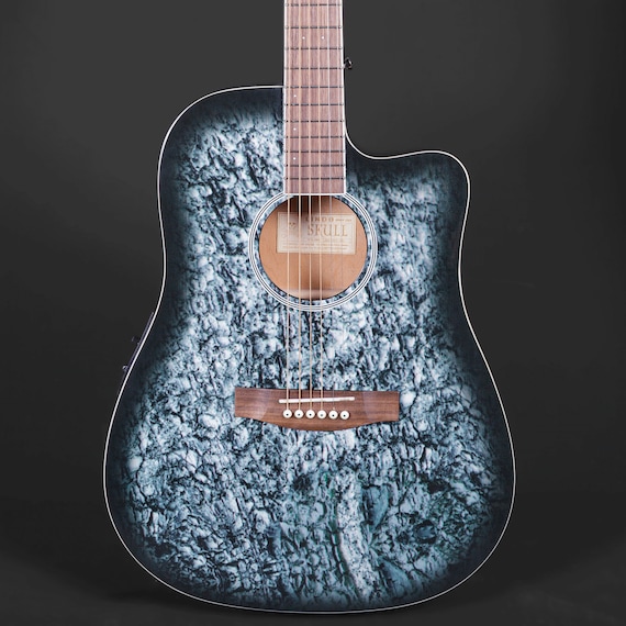 Lindo B-STOCK Skull Slim Body Electro Acoustic Guitar With Padded Gigbag  minor Cosmetic Imperfections SALE -  Canada