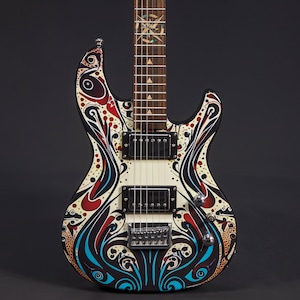 Lindo Sahara Electric Guitar | Nautical Star 12th Fret Inlay | Graphic Art Finish | Luminlays | 20th Anniversary Special Edition | UK Design