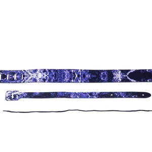 Lindo Alien Artwork Guitar Strap PVC Electric Acoustic Bass Purple image 5