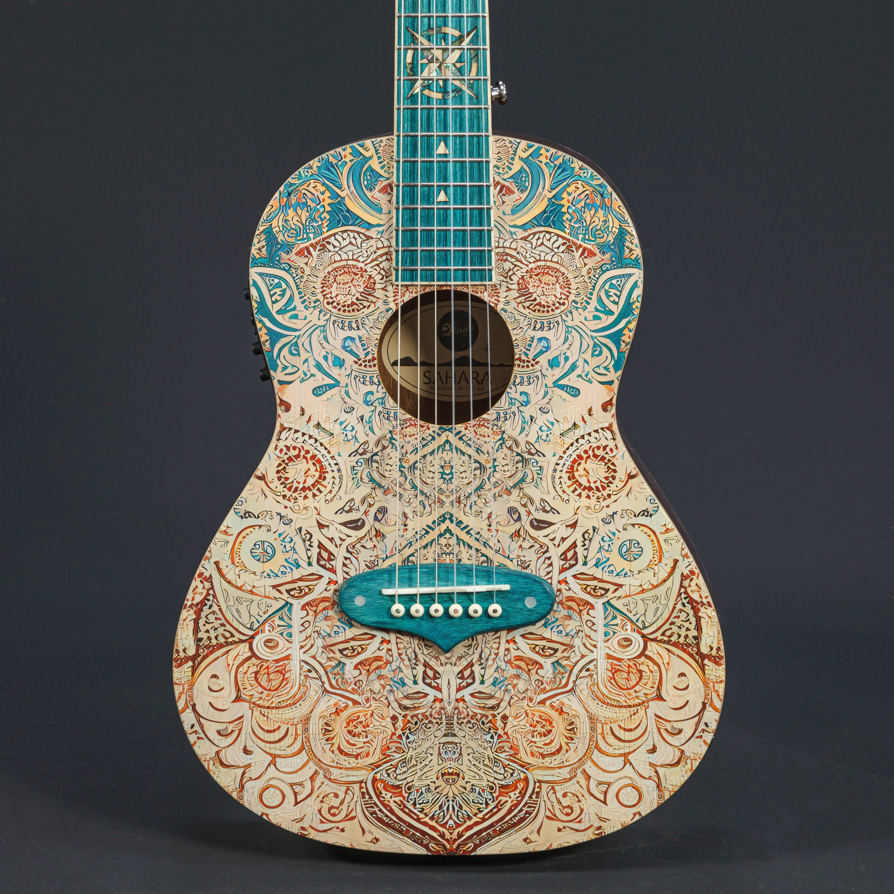Lindo Sahara Parlor Electro Acoustic Travel Guitar (short