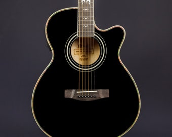 Lindo Black Fire Electro Acoustic Guitar with Padded Gigbag