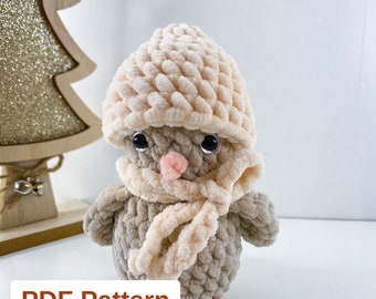 Bird Crochet PDF Pattern - Plush Sparrow Toy - Amigurumi