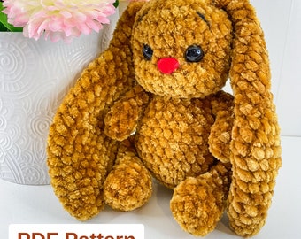 Plush Bunny Crochet PDF - Amigurumi Animal Pattern