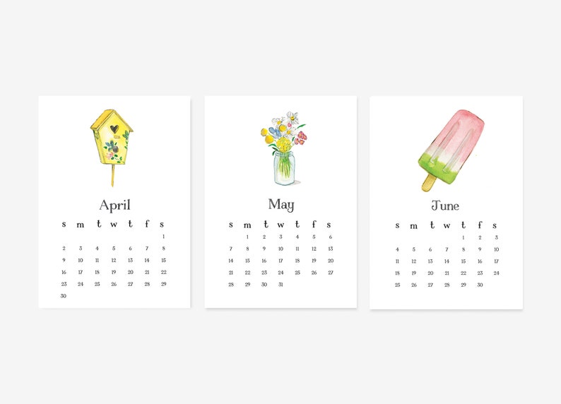 2023 Desk Calendar Desk Calendar 2023 With Stand Calendar Etsy