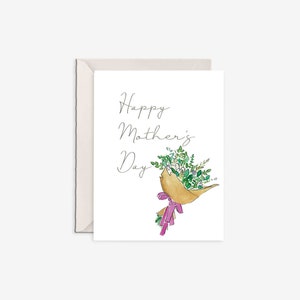 cartão de buquê de flores, flores de dia das mães, cartão de dia das mães para tia, cartão de dia das mães para avó, presente de dia das mães da filha