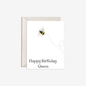 carte d'anniversaire de la reine, carte d'anniversaire des abeilles, anniversaire de la reine des abeilles, carte des bourdons, carte de la reine des abeilles, carte d'anniversaire pour un ami