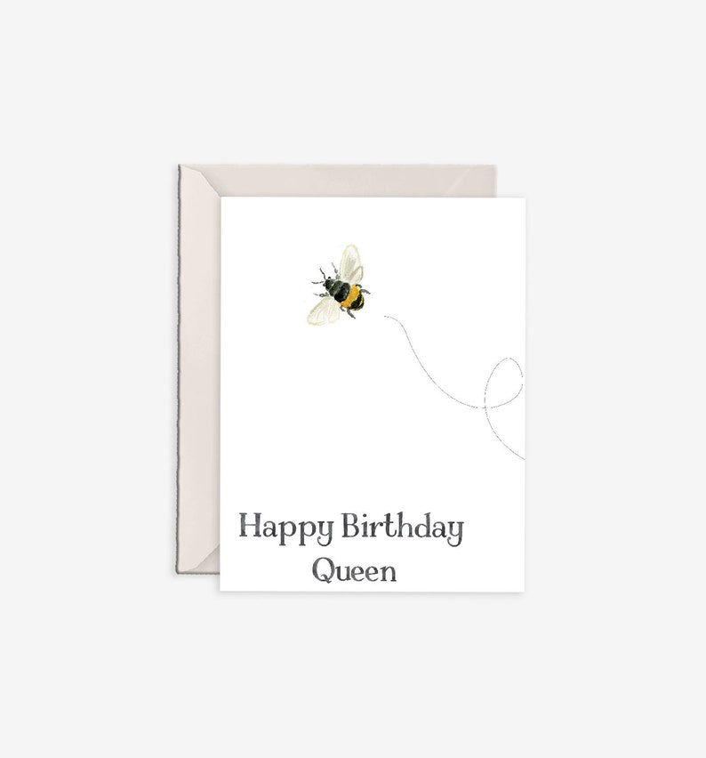 Queen Birthday Card Bee Birthday Card Queen Bee Birthday | Etsy