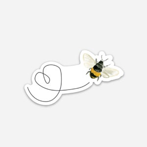 bee sticker, bee sticker cute, vinyl sticker for water bottle, vinyl stickers for laptop, bee sticker waterproof, honeybee sticker