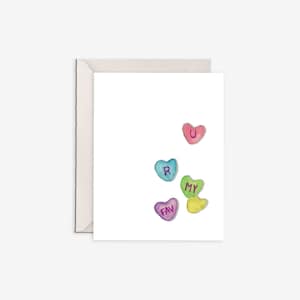 cute valentine&#39;s cards, valentines day cards for kids, valentines day hearts, vday cards, heart candy card, vday card funny