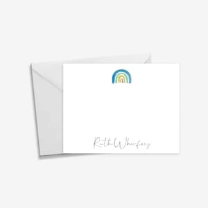 regenboogbriefpapier, regenboogbriefkaarten, gepersonaliseerde regenboog, monogramregenboog, regenboogmeisjes, gepersonaliseerde cadeaus voor kindermeisjes