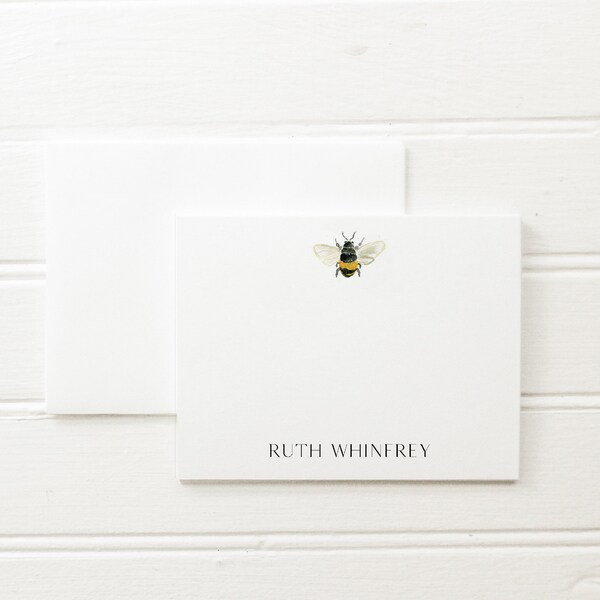 bee stationery. bee notecards, personalized bee, bee gifts, note cards blank, garden notecards, bee keeper, honeybee, honeybee gifts