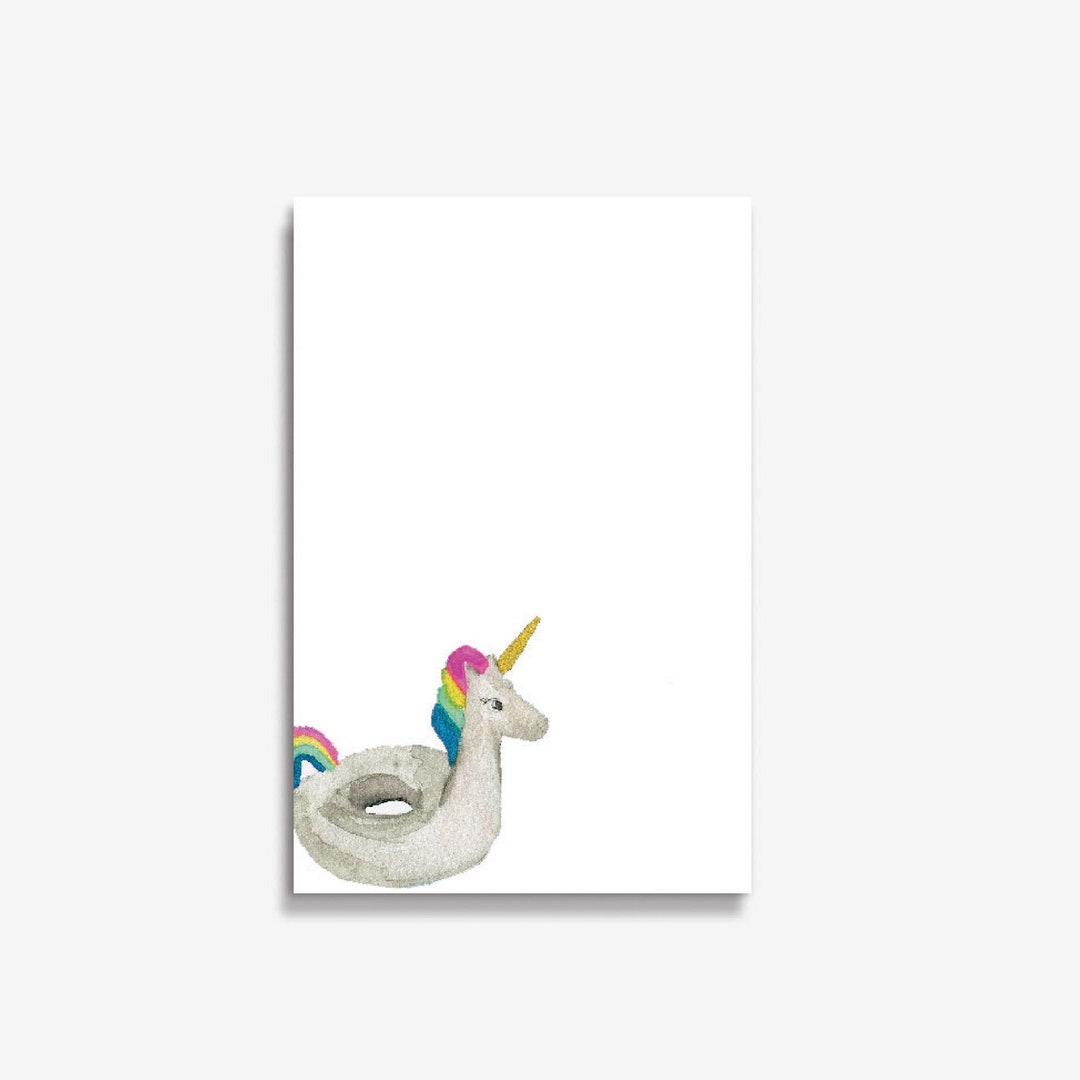 Unicorn Float Notepad Etsy
