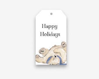 polar bear gift tags | holiday tags | christmas gift tags