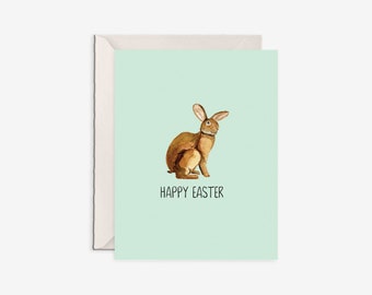 easter card, bunny card, easter stationery, fun easter, bunny greeting card, kids easter card, animal easter card