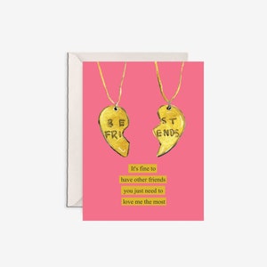 beste vriend verjaardag, bff, bff ketting, beste vriend kaart, verjaardagskaart vriend, leuke kaart, bff forever