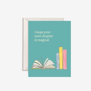 cumpleaños de libro, tarjeta de libro, cumpleaños de biblioteca, tarjeta para amantes de los libros, próximo capítulo, tarjeta de cumpleaños, amor por los libros