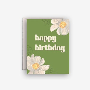 cartão de aniversário de flores, cartão bonito, cartão de aniversário para ela, aniversário da mãe, aniversário especial, aniversário da filha, cartão de aniversário exclusivo, flor
