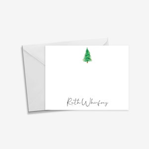 Baum Note Karten, Kiefer Baum, Pinie Note Karten, Aquarell Baum, personalisierter Baum, Note Karten Monogramm, Baum Aquarell