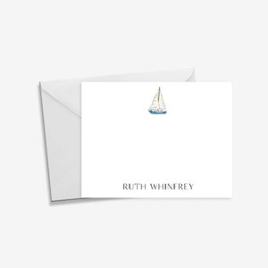 artigos de papelaria para barcos, cartões de agradecimento náuticos, cartões personalizados, cartões de notas costeiras, conjunto de presentes personalizados, cartões de notas sobre o oceano, presentes náuticos