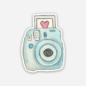 polaroid sticker, heart sticker, camera sticker, instant heart, polaroid, cute heart sticker