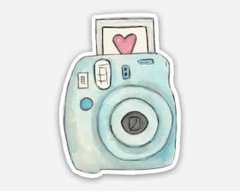 polaroid sticker, heart sticker, camera sticker, instant heart, polaroid, cute heart sticker