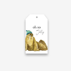 jolly walrus gift tags | holiday tags | christmas gift tags