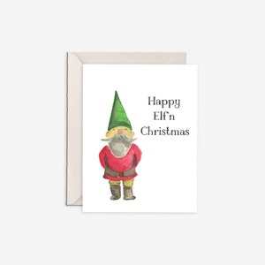 cartão de elfo, cartão de natal engraçado, feliz natal, cartão de natal fofo, cartão de natal de amigo, papel de carta de natal