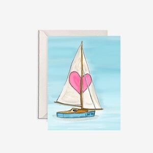 Boot Karte, Liebeskarte, Segelkarte, Liebesboot, Valentinstag, Valentinstag, Valentinstag