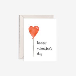 Herz Valentinstagskarte, Herzkarte, Herzballon, Valentinstagskarte für sie, Valentinstagskarte für Freund