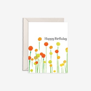 tarjeta de cumpleaños con flores, tarjeta de cumpleaños con flores, tarjeta con flores silvestres, tarjeta de cumpleaños para mamá, tarjeta de cumpleaños para ella, tarjeta de feliz cumpleaños para ella