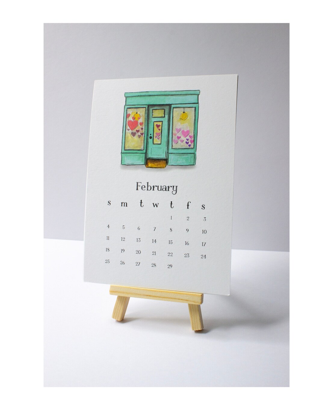 2024 Desk Calendar, Calendar 20244, Calendar 2024 Wooden Stand, 5x7