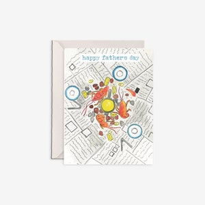 carte de fête des pères, carte de papa, carte de papa, carte de homard, cadeau de fête des pères de sa fille, carte de fête des pères de sa femme, papa amusant