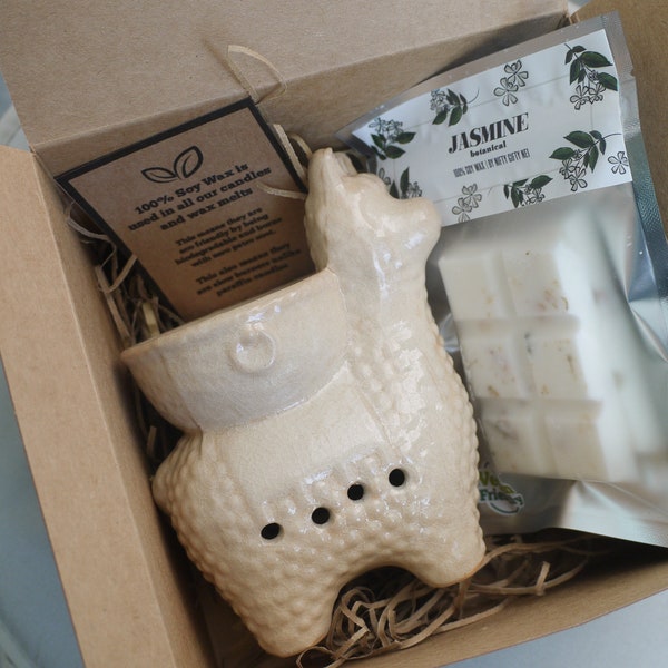 Llama Ceramic Wax Burner + Soy Wax Melt (of your choice) - Gift Set