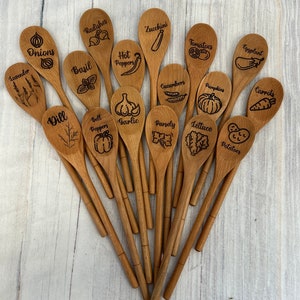 Garden Labels, Seed Marker, Plant Marker, Plant Label, Wooden Spoon Garden Labels
