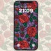 Stained Glass Roses iPhone Wallpaper Pink Rose Floral Lock Screen ...