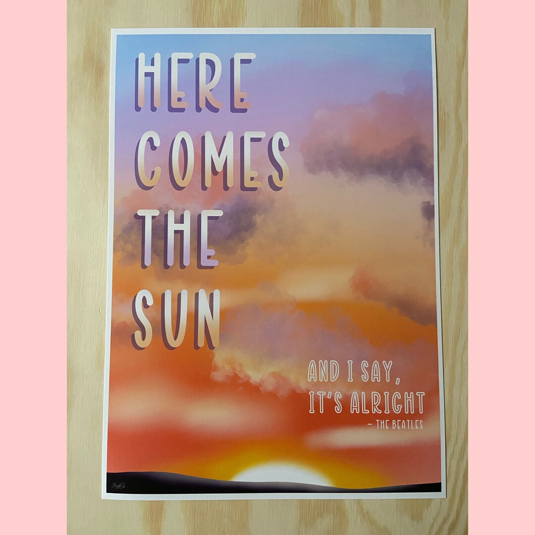 Aquí viene el sol Los Beatles A4/A5 - Etsy España