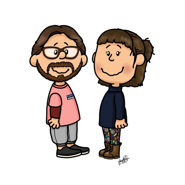 Customised Peanuts style digital portraits! Including pets.