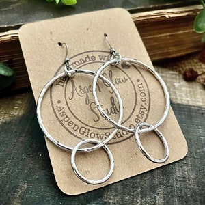 Large Silver Hoop Earrings: Stainless Steel Ear Hooks