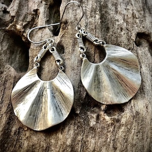 Boho Silver Dangle Earrings • Bohemian Statement Earrings • Silver Chandelier Earrings • Silver Statement Earrings