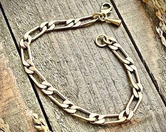 Gold Brass Bracelet: Stacking Everyday Jewelry