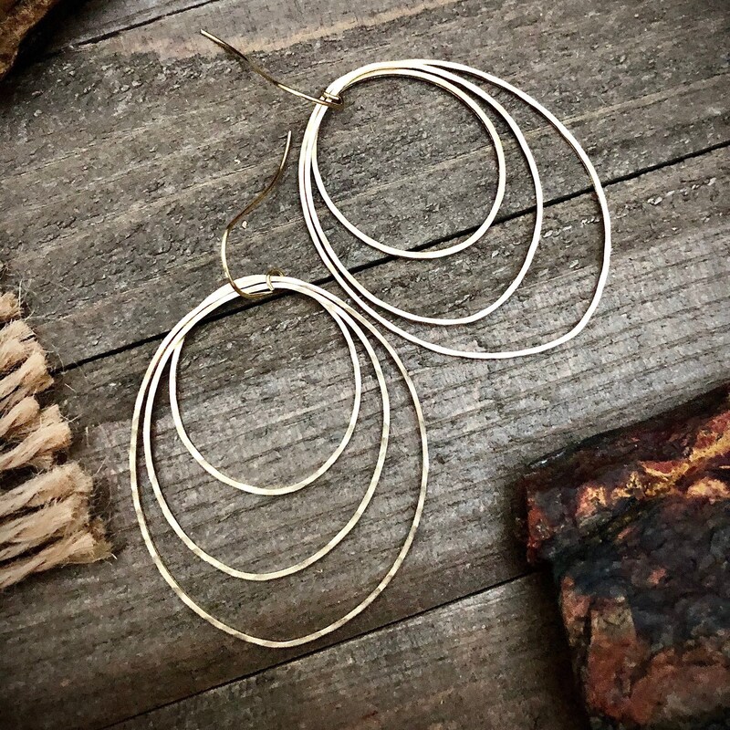 Large Golden Hoop Earrings main image 0