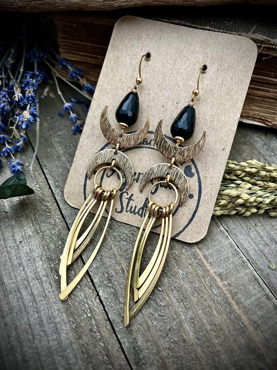 Long moon hotsell earrings