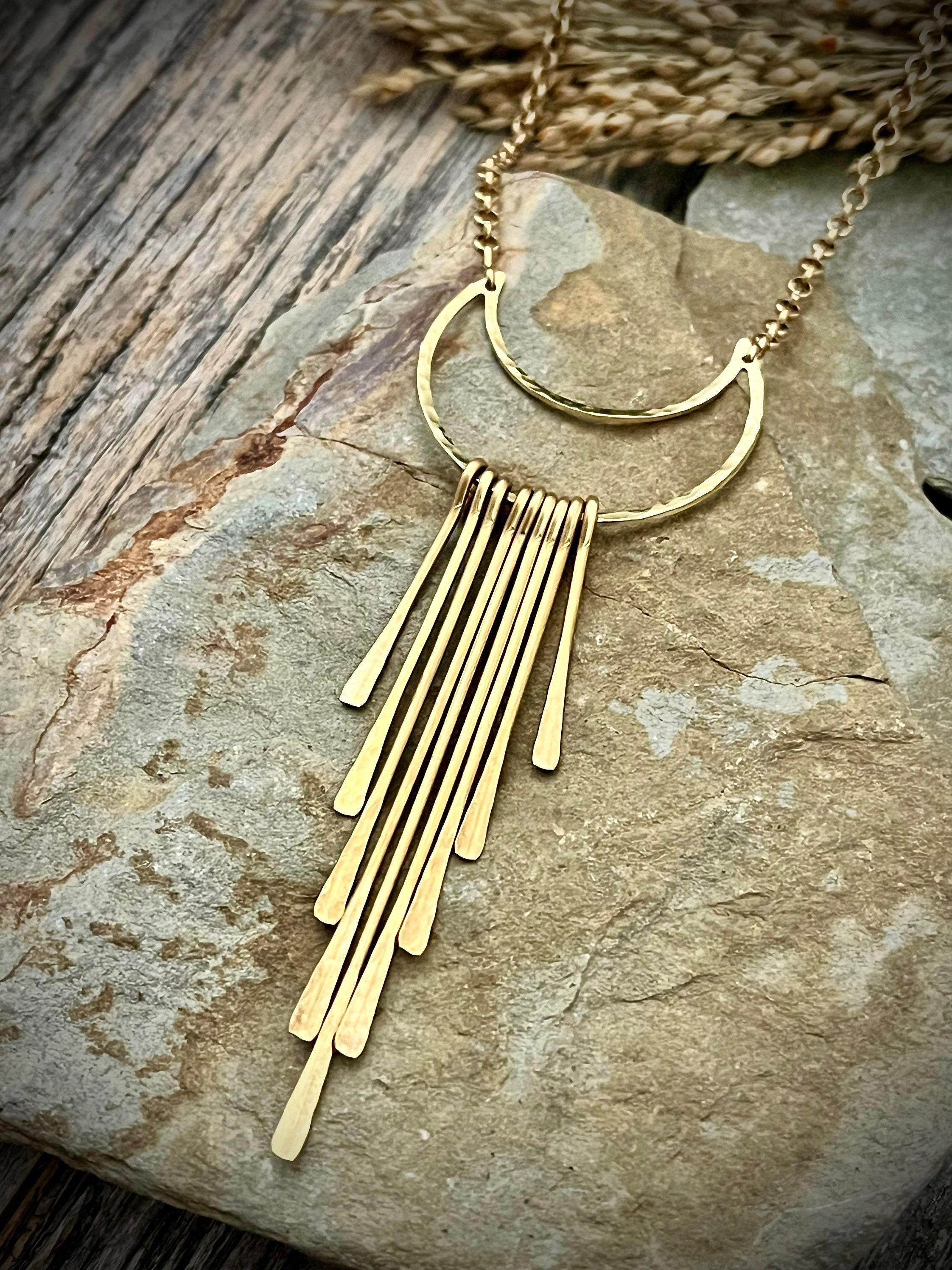 Modern Fancy Gold Pendant with Chain